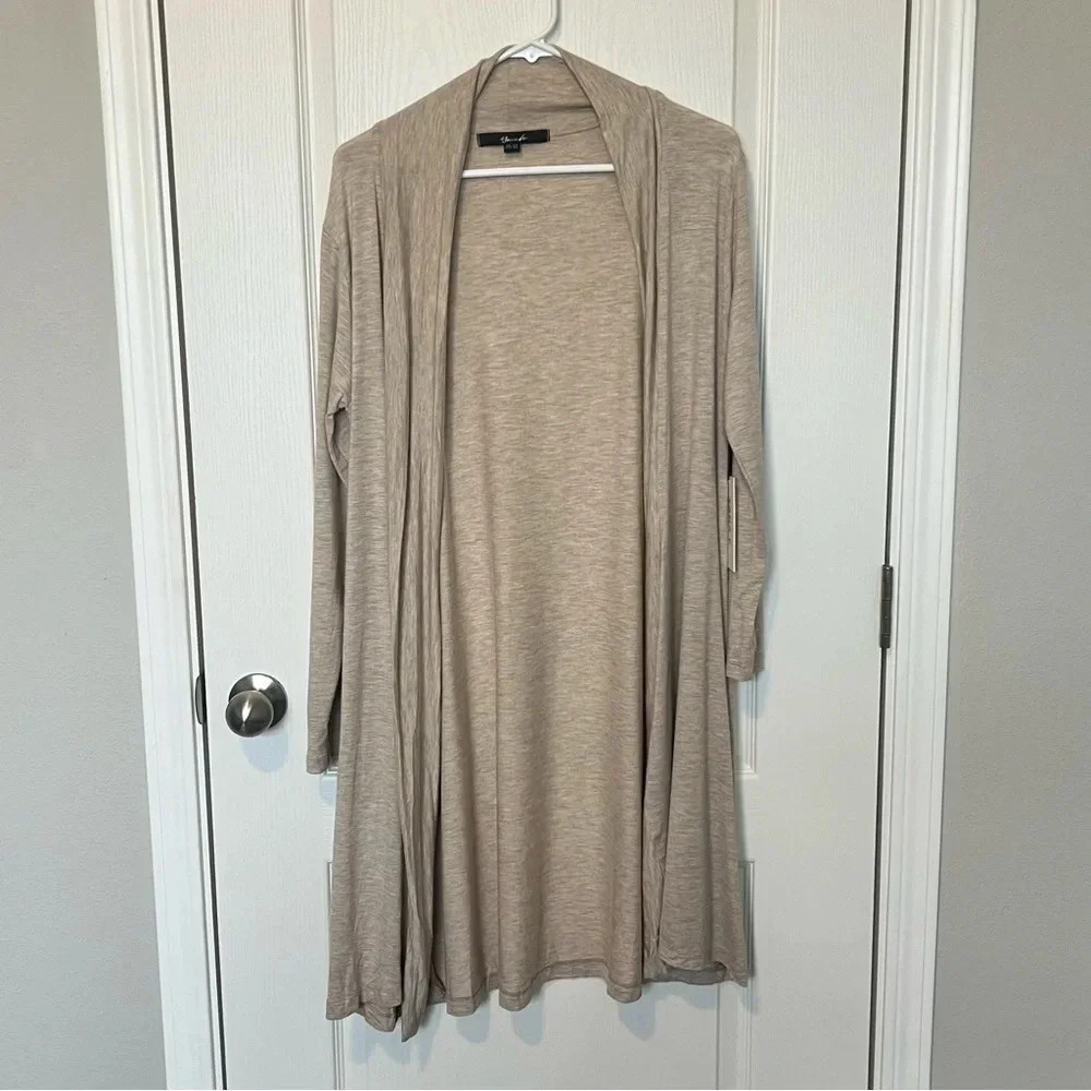 NWT Yana K Crane Cardigan Mid Rayon Oatmeal One Size Fits All S-M-L